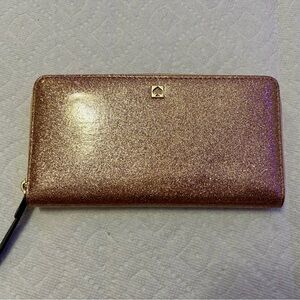 Kate Spade Rose Gold Glitter Wallet